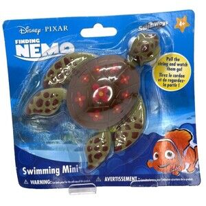 NEW Finding Nemo Squirt Turtle  Pull String Swimming Toy SwimWays Disney Pixar